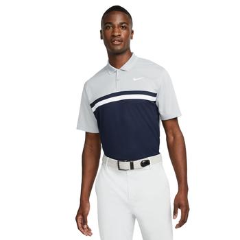 Nike Dri-Fit Victory CB Golf Polo Shirt - Grey/White
