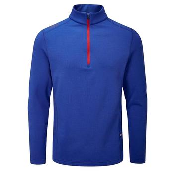 Ping Edwin Half Zip Golf Midlayer Sweater - Blue Surf - main image