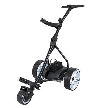 Ben Sayers Electric Golf Trolley | 18-Hole Lithium Battery Trolley | 9 Speed, Auto Distance Function | Over £100 Free Accessories (Black/White)-image