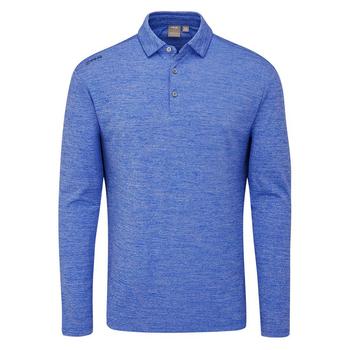 Ping Emmett Long Sleeve Golf Polo Shirt - Classic Blue - main image