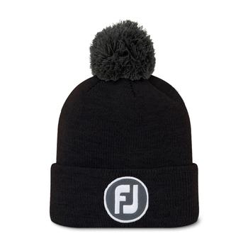 FootJoy FJ Solid Pom Pom Golf Beanie Hat - Black - main image