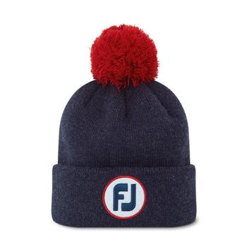 FootJoy FJ Solid Pom Pom Golf Beanie Hat - Navy - main image