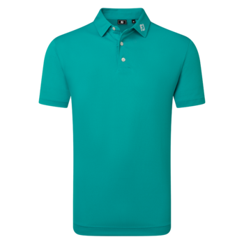 FootJoy Stretch Pique Solid Golf Polo Shirt - Tile Blue