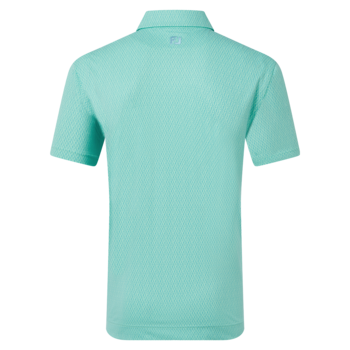 FootJoy Modernist Geo Pique Golf Polo Shirt - Blue Reef - main image