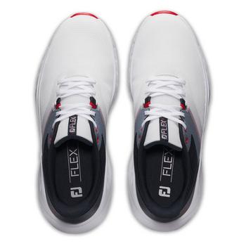 FootJoy Flex Golf Shoes - White/Navy/Red - main image