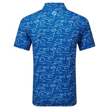 FootJoy Golf Course Doodle Pique Golf Polo - Deep Blue - main image