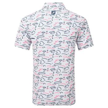 FootJoy Golf Course Doodle Pique Golf Polo - White - main image