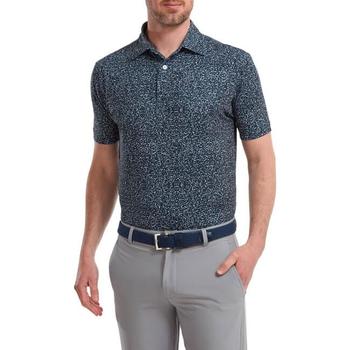 FootJoy Granite Print Lisle Golf Shirt - Navy - main image