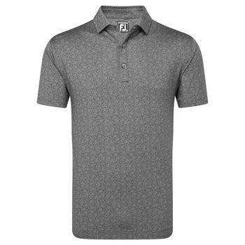 FootJoy Painted Floral Lisle Golf Polo - Gravel - main image