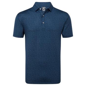 FootJoy Painted Floral Lisle Golf Polo - Navy - main image