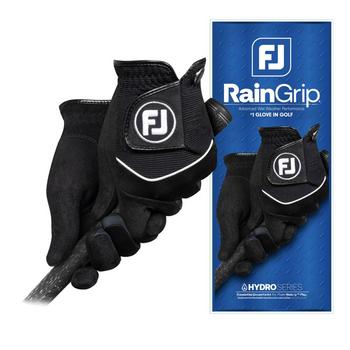 Gold Gear Direct - FootJoy RainGrip Men's Golf Gloves Pair - Black