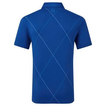 FootJoy Raker Print Lisle Golf Polo - Deep Blue - main image