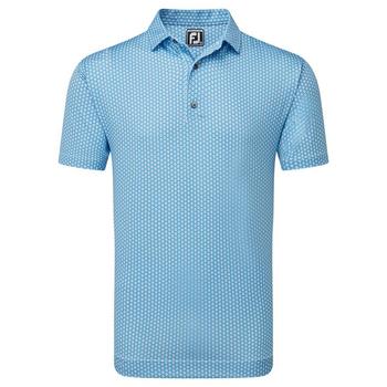 FootJoy Scallop Shell Foulard Lisle Golf Polo - Blue Sky - main image