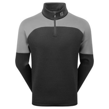 FootJoy ThermoSeries Jacquard Golf Midlayer - Black/Charcoal - main image