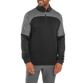 FootJoy ThermoSeries Jacquard Golf Midlayer - Black/Charcoal - main image