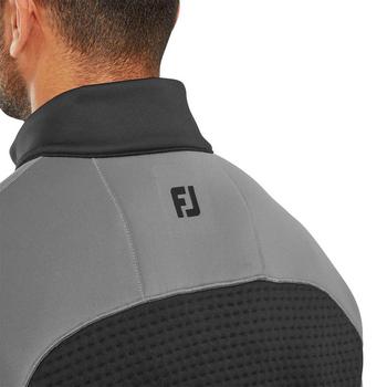 FootJoy ThermoSeries Jacquard Golf Midlayer - Black/Charcoal - main image