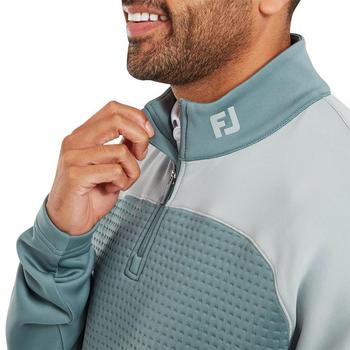 FootJoy ThermoSeries Jacquard Golf Midlayer - Grey/Green - main image