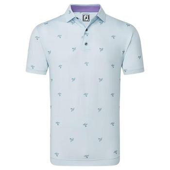 FootJoy Thistle Print Lisle Golf Polo - Mist - main image