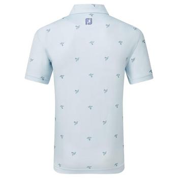 FootJoy Thistle Print Lisle Golf Polo - Mist - main image