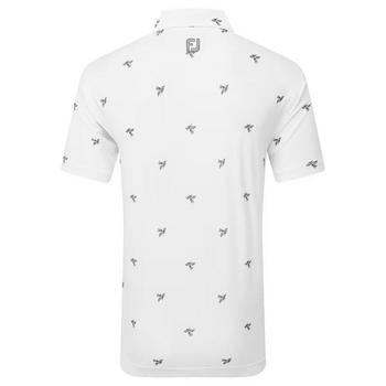 FootJoy Thistle Print Lisle Golf Polo - White - main image