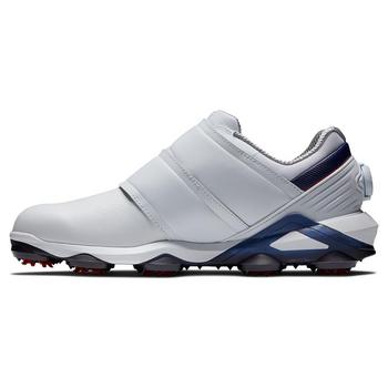 FootJoy Tour Alpha 2.0 Triple BOA Mens Golf Shoes - White/Navy/Red - main image