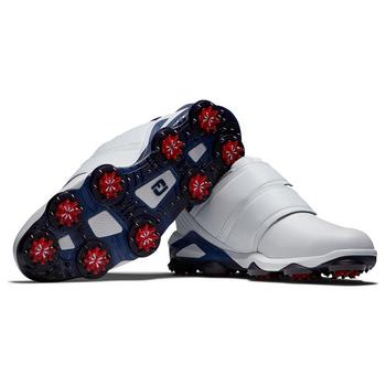 FootJoy Tour Alpha 2.0 Triple BOA Mens Golf Shoes - White/Navy/Red - main image