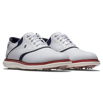 FootJoy Traditions Limited Edition Golf Shoe - White/Navy/Red - main image