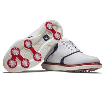 FootJoy Traditions Limited Edition Golf Shoe - White/Navy/Red - main image