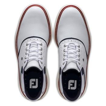 FootJoy Traditions Limited Edition Golf Shoe - White/Navy/Red - main image