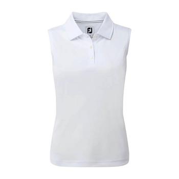 FootJoy Womens Interlock Sleeveless Polo - White  - main image