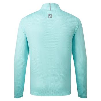 FootJoy Tonal Print Knit Chill Out Golf Sweater - Aqua Surf - main image