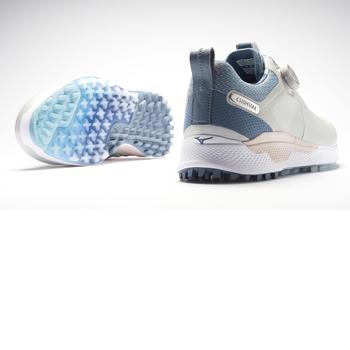Mizuno GENEM Mens BOA Golf Shoes - Grey/China Blue - main image