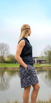 Galvin Green Misty Ventil8+ Ladies Skort - Navy/White/Deep Pink - main image