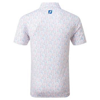 FootJoy Glass Print Lisle Golf Polo Shirt - White - main image