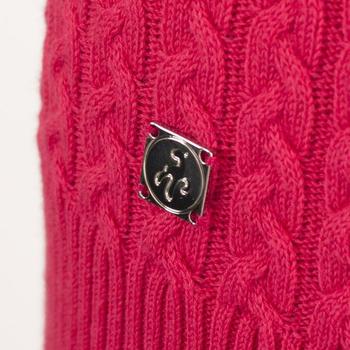 Green Lamb Brid Cable Sweater - Hibiscus Detail Main - main image