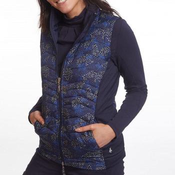 Galvin Green June Printed Padded Golf Gilet - Navy - main image