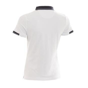 Green Lamb Paige Jersey Knit Golf Polo Shirt - White/Navy Back Main