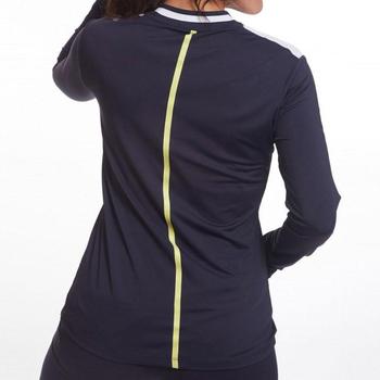 Prunella Long Sleeve Golf Polo - White/Navy - main image