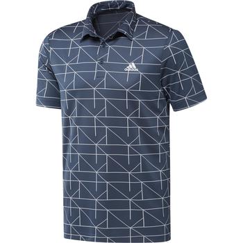 adidas Lines Jaquard Golf Polo Shirt - Navy - main image