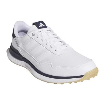adidas S2G Leather Spikeless Golf Shoes - White/White/Collegiate Navy - main image