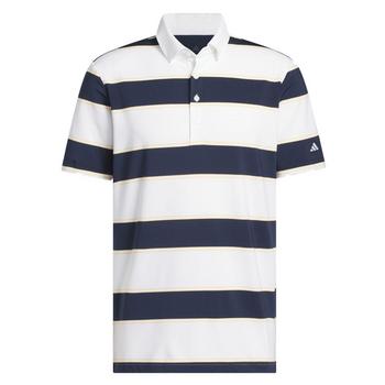Gold Gear Direct - Ultimate365 Jumbo Stripe Golf Polo Shirt - White/College Navy