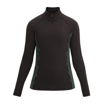 Rohnisch Jane Ladies Golf Thermo Half Zip Top - Green Crocco - main image