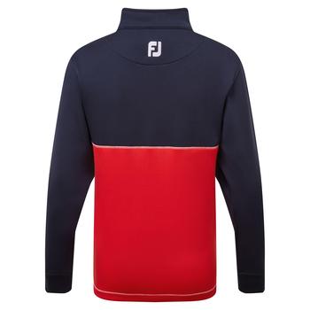 FootJoy Junior Colourblock Golf Chill Out Sweater - Navy