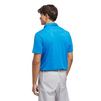 adidas Ultimate365 Textured Jacquard Golf Polo Shirt - Lucid Ray Blue - main image