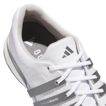 adidas Tour360 Boost Golf Shoes - White/Iron Metallic/Silver - main image