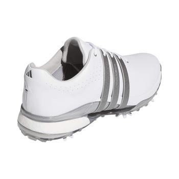 adidas Tour360 Boost Golf Shoes - White/Iron Metallic/Silver - main image