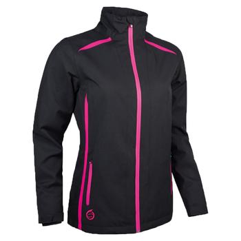 Sunderland Ladies Killy Waterproof Golf Jacket - Black/Magenta - main image