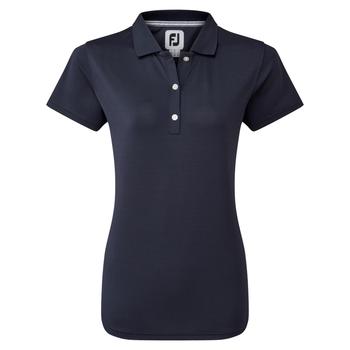 FootJoy Ladies Stretch Pique Solid Golf Polo Shirt - Navy - main image