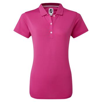 FootJoy Ladies Stretch Pique Solid Golf Polo Shirt - Hot Pink - main image