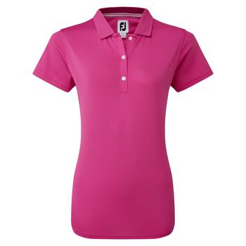 Gold Gear Direct - FootJoy Ladies Stretch Pique Solid Golf Polo Shirt - Hot Pink